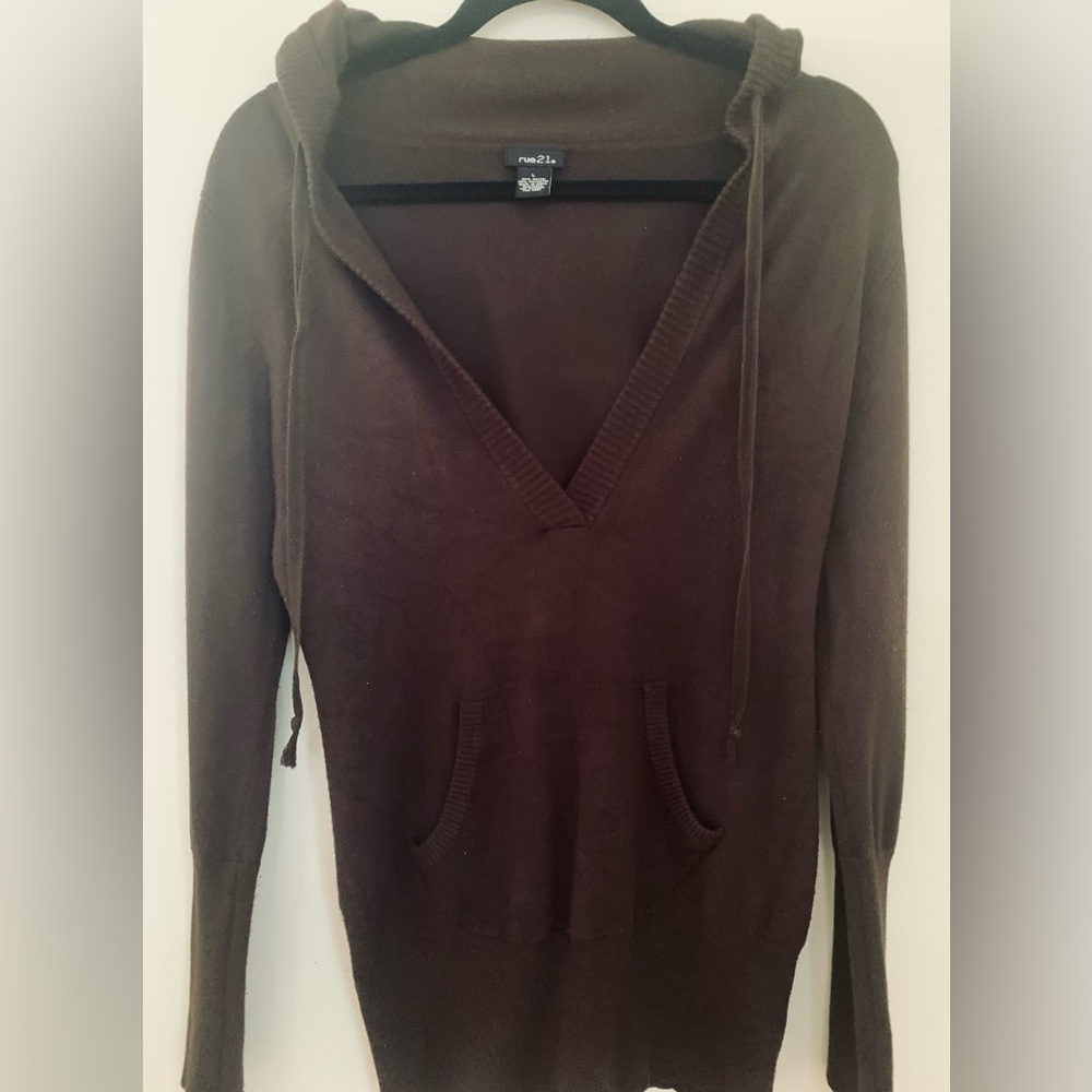 Brown Hooded Sweater
